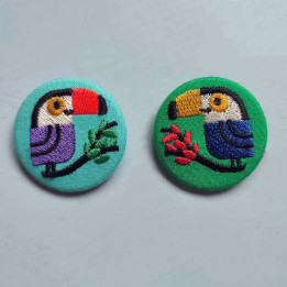 Badges Brodés Toucan Artisanaux