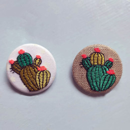 Badge Brodés Cactus Artisanaux