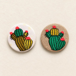 Badge Brodés Cactus Artisanaux
