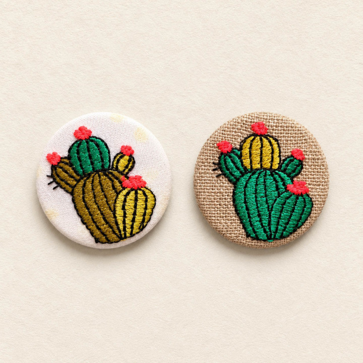 Badge Brodés Cactus Artisanaux