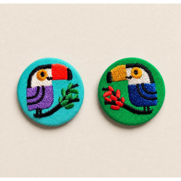 Badges Brodés Toucan Artisanaux