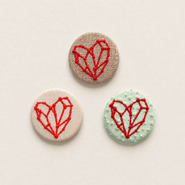 Badges Brodés Coeur Artisanaux