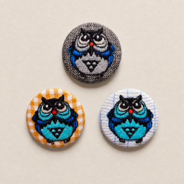 Badges Brodés Hiboux Artisanaux