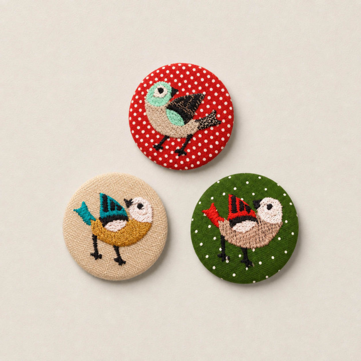 Badges Brodés Piaf Artisanaux