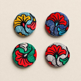 Badge Fleur wax