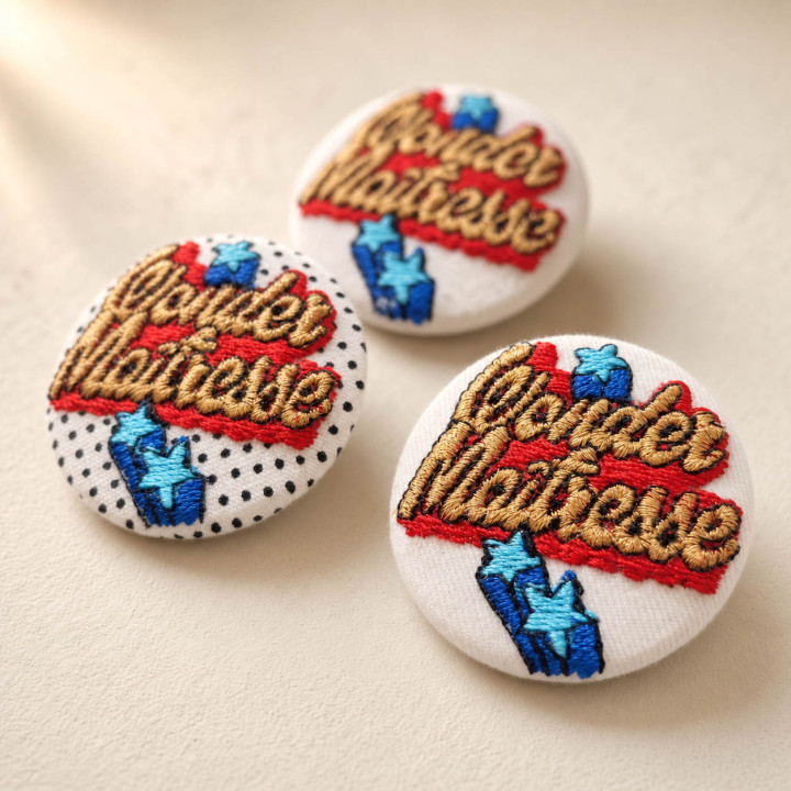Badges Brodés Wonder Maîtresse Artisanaux
