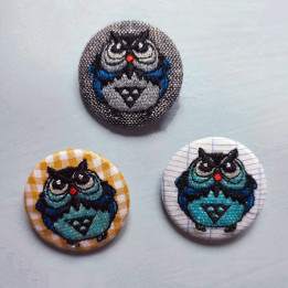 Badges Brodés Hiboux Artisanaux