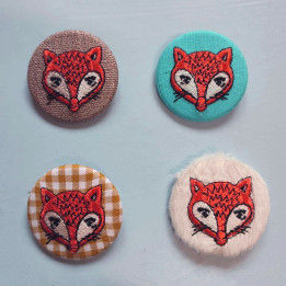 Badges Brodés Renard Artisanaux